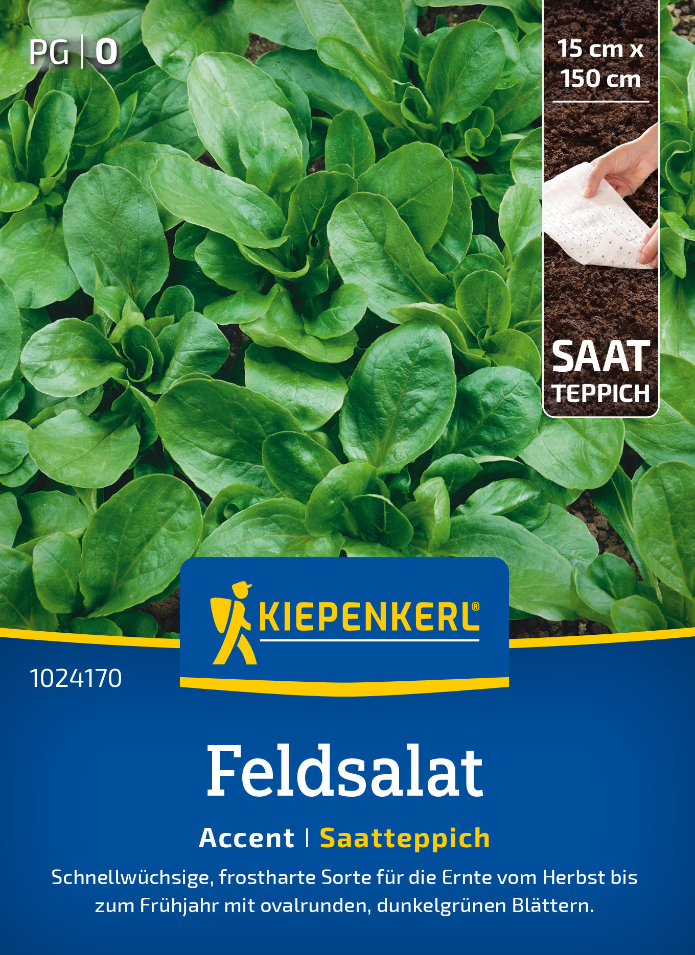 Feldsalatsamen Accent, Saatteppich