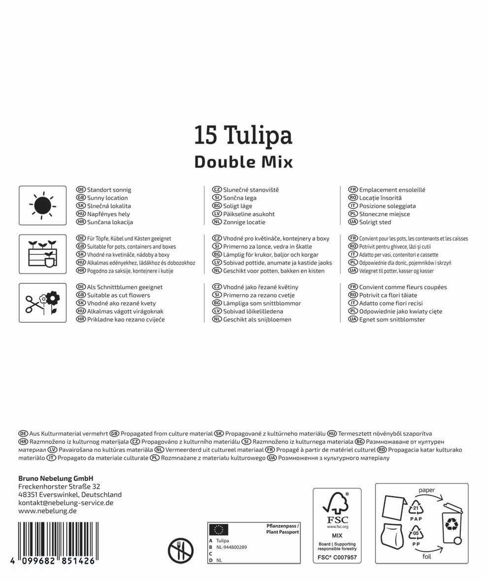 Mega-Pack Gefüllte Tulpen Mischung