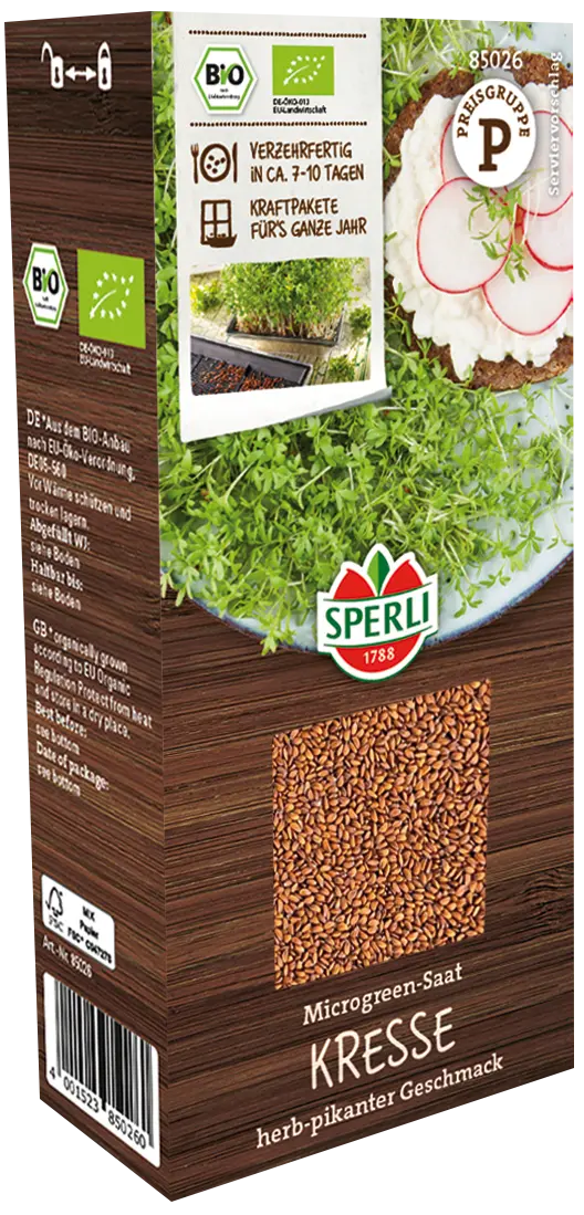 BIO Microgreen-Saat Kresse