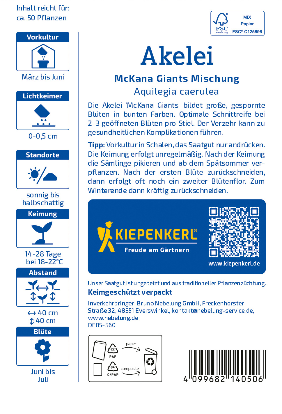 Akeleisamen McKana Giants Mischung