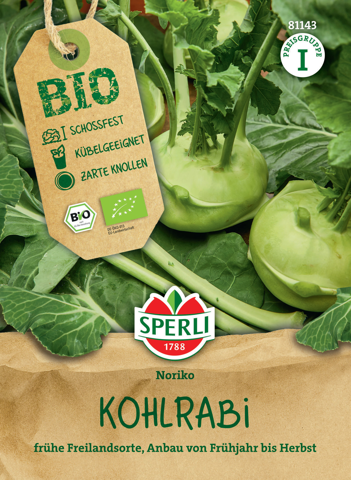 BIO Kohlrabisamen, weiß