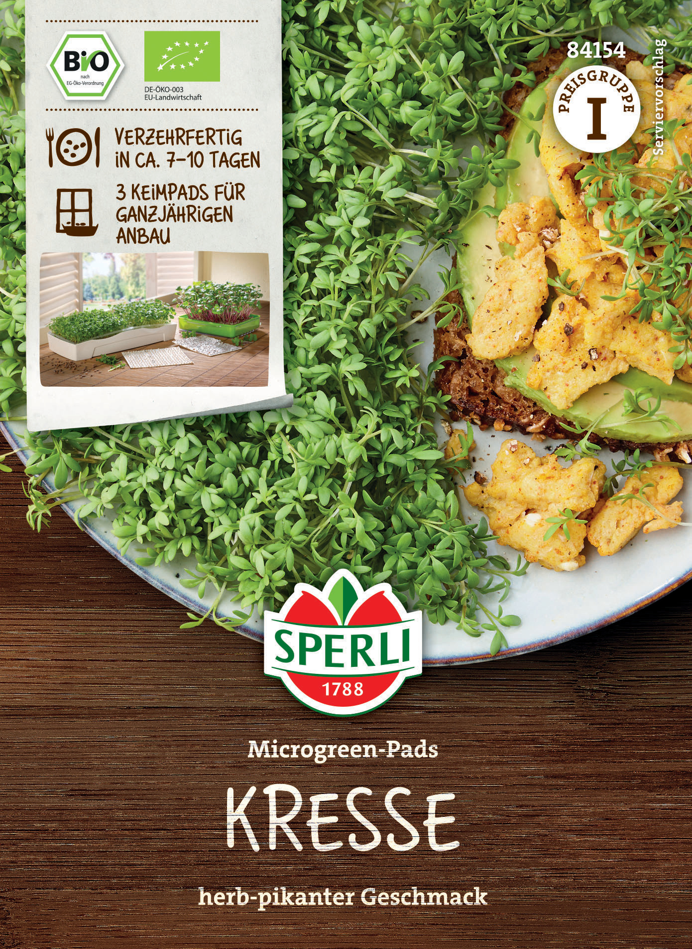 BIO Microgreen-Pads Kressesamen