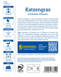 Katzengrassamen Frischgrün Mischung, Saatscheibe
