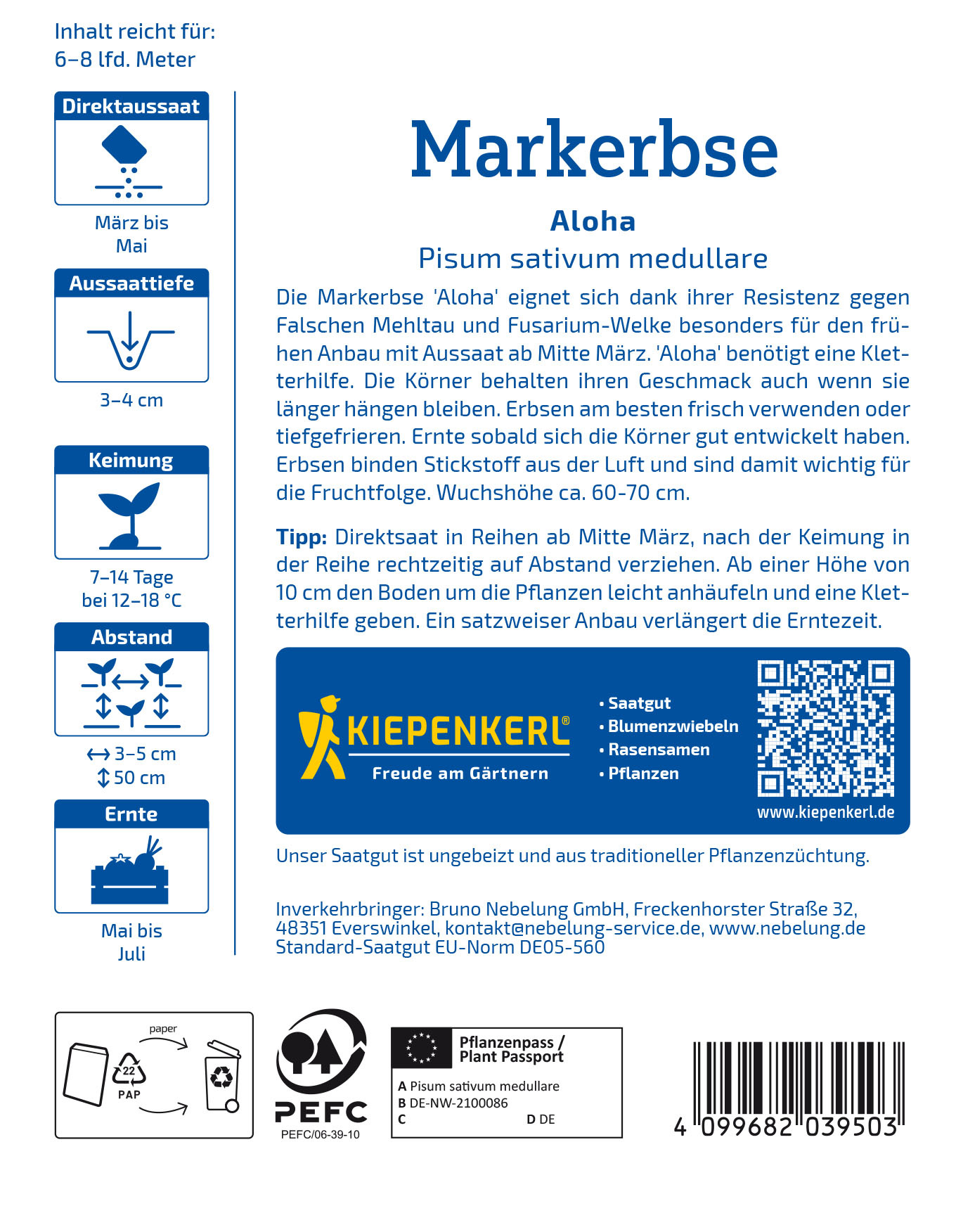 Markerbsensamen Aloha