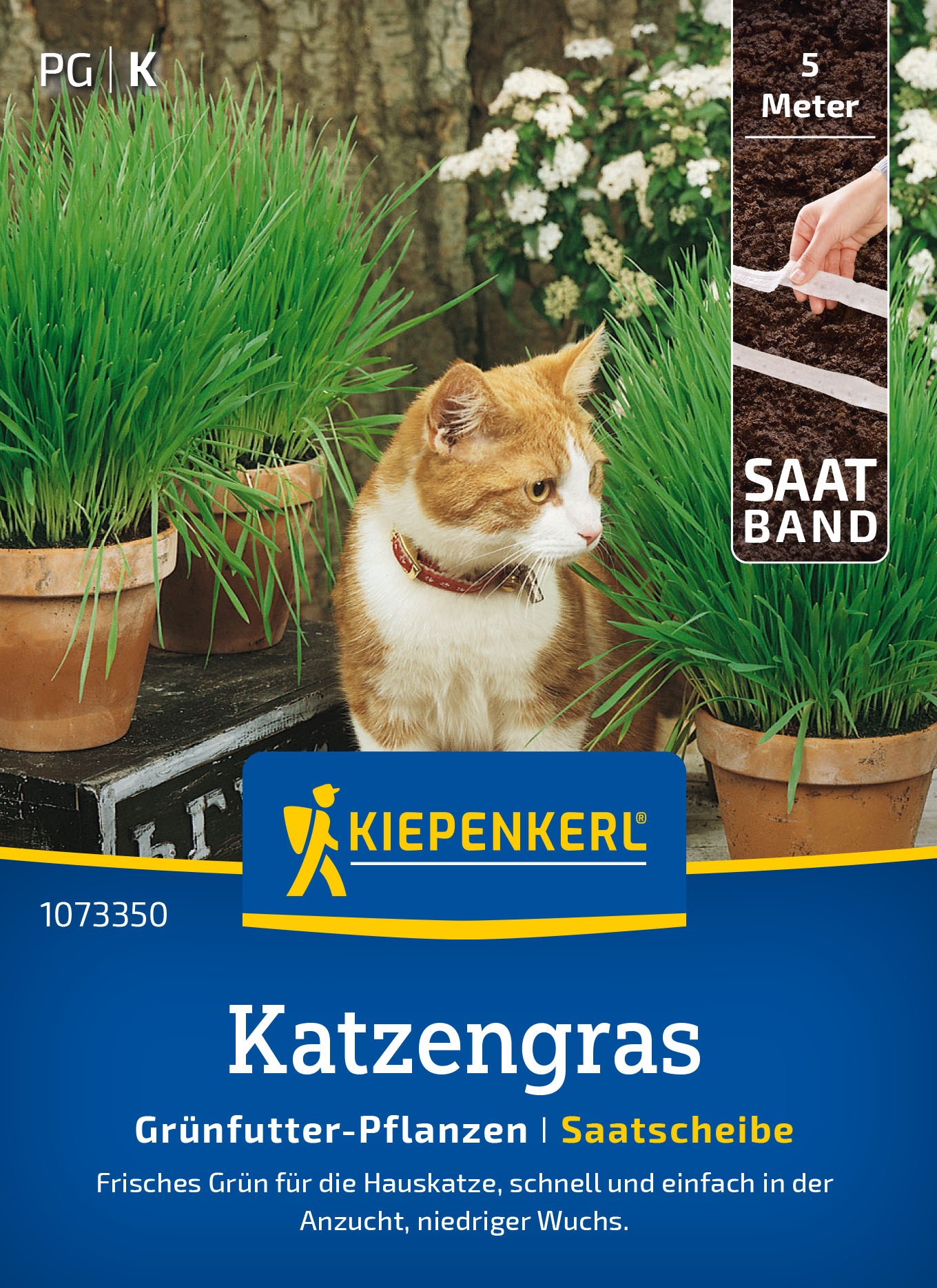 Katzengrassamen Frischgrün Mischung, Saatscheibe