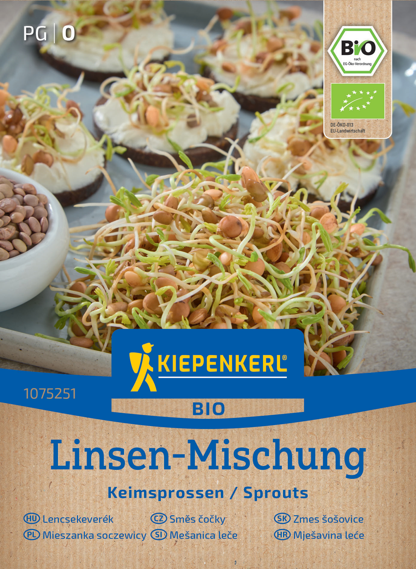 BIO Keimsprossen-Saat Linsensamen-Mischung