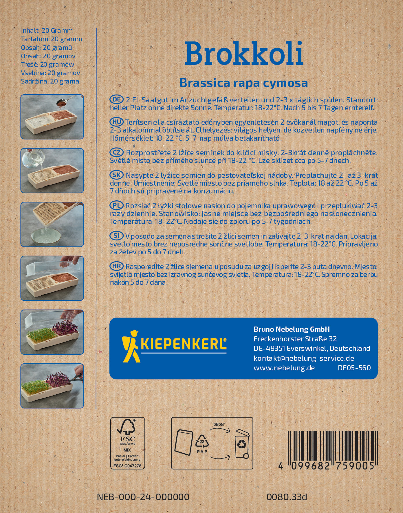 BIO Microgreen-Saat Brokkolisamen
