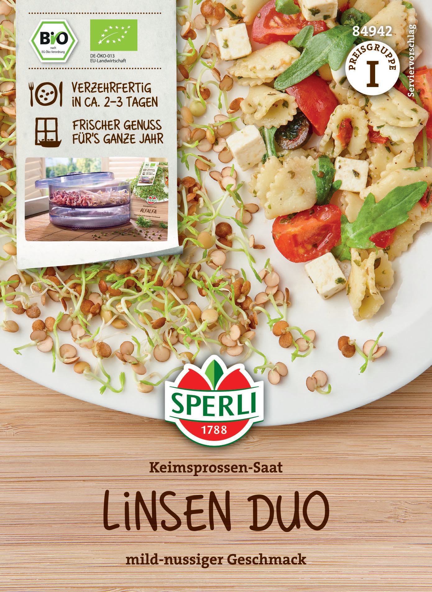 BIO Keimsprossen-Saat Linsen Duo