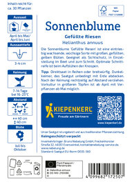 Sonnenblumensamen Gefüllte Riesen