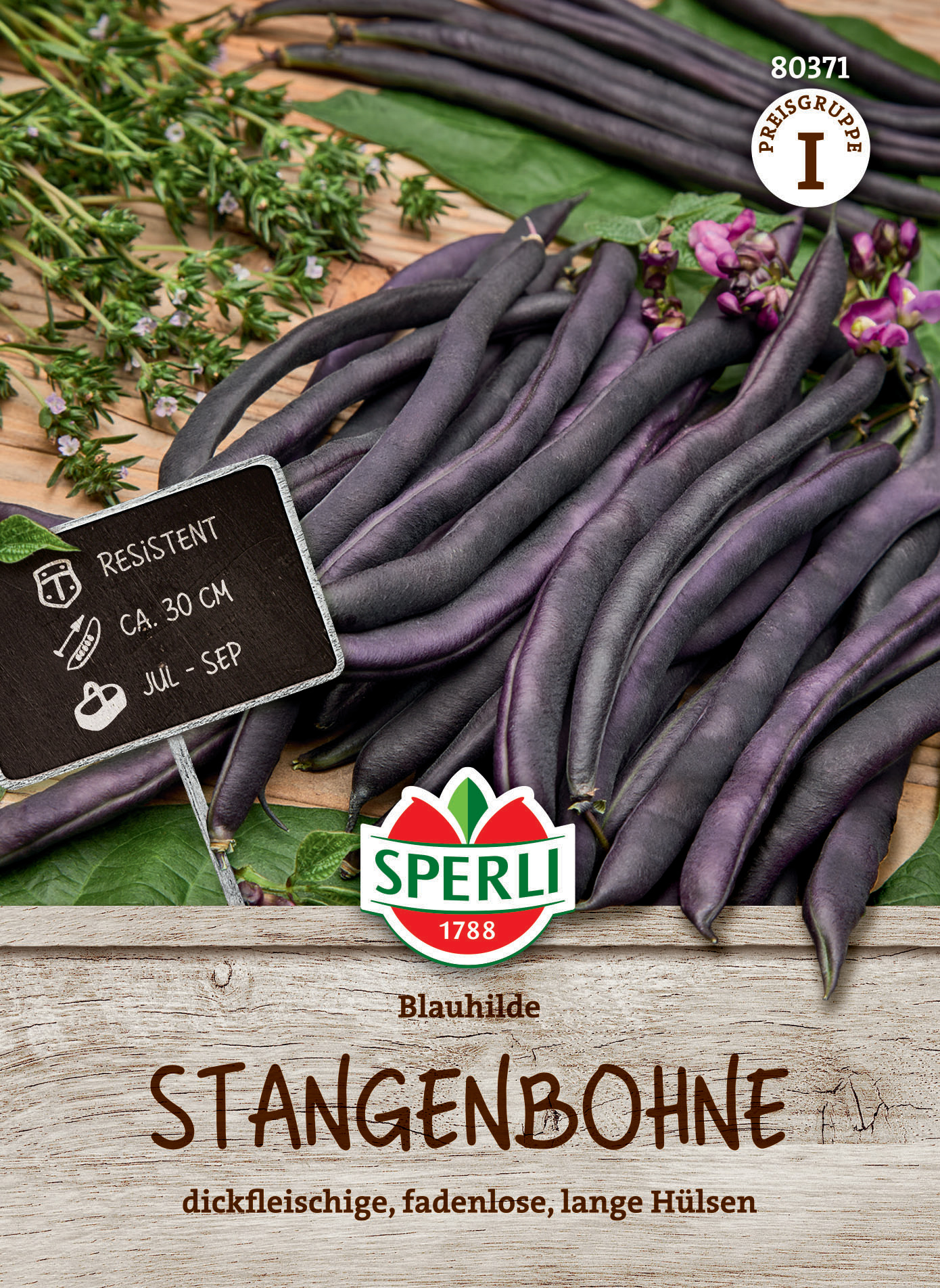 Stangenbohnensamen Blauhilde
