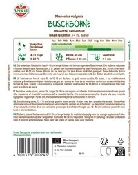 Buschbohnensamen Mascotte