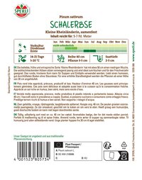 Schalerbsensamen Kleine Rheinländerin