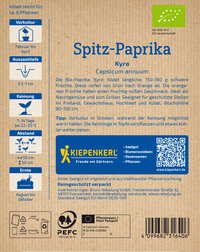 BIO Spitz-Paprikasamen Kyra