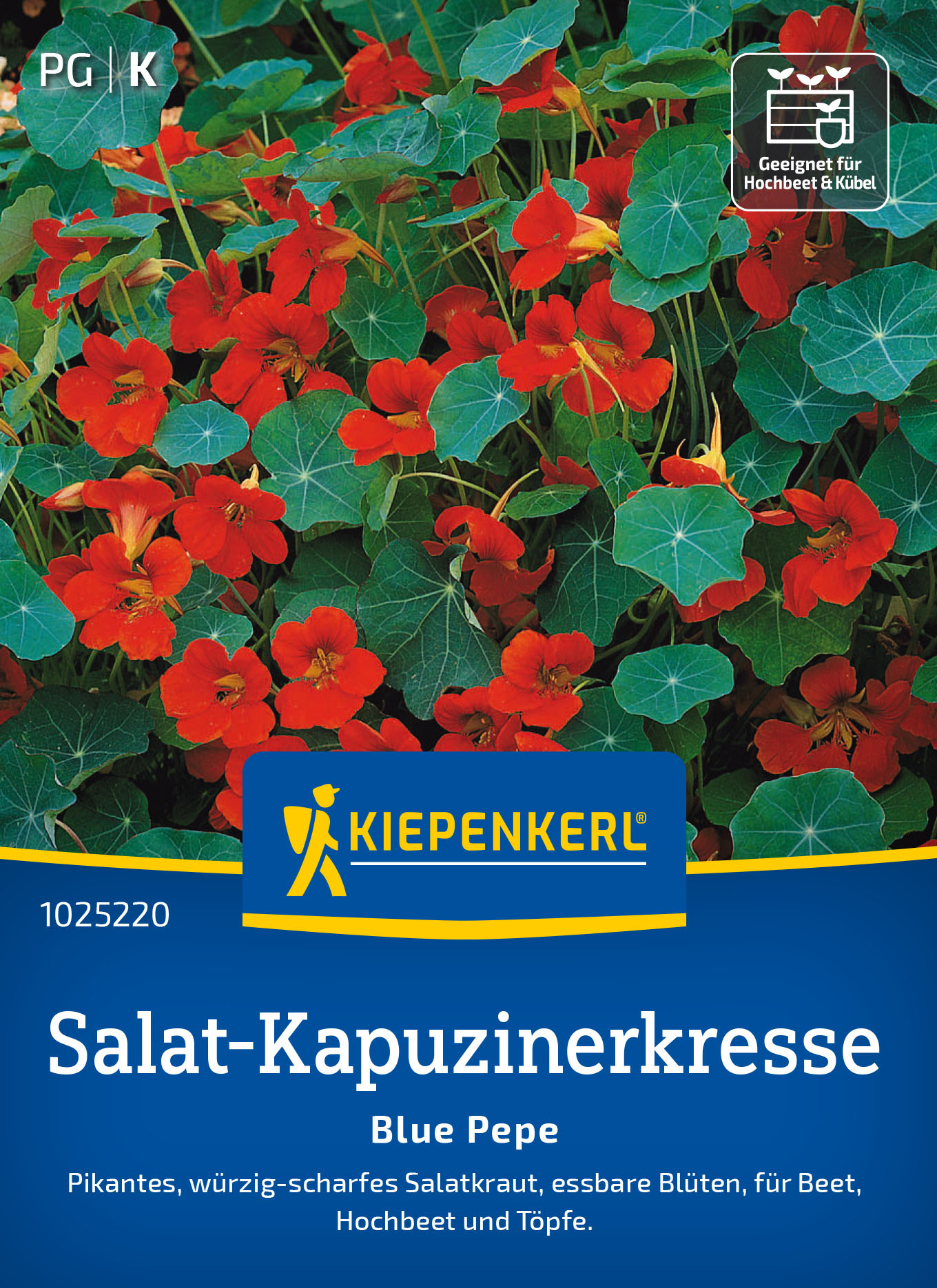 Salat-Kapuzinerkressesamen Blue Pepe