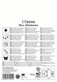Anleitung für einen Canna Kulturplanter mit mehreren Sprachen, Piktogrammen und einem Barcode.