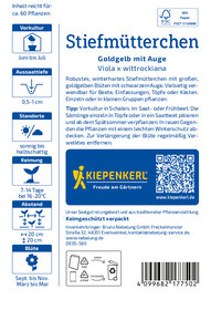 Stiefmütterchensamen Goldgelb mit Auge