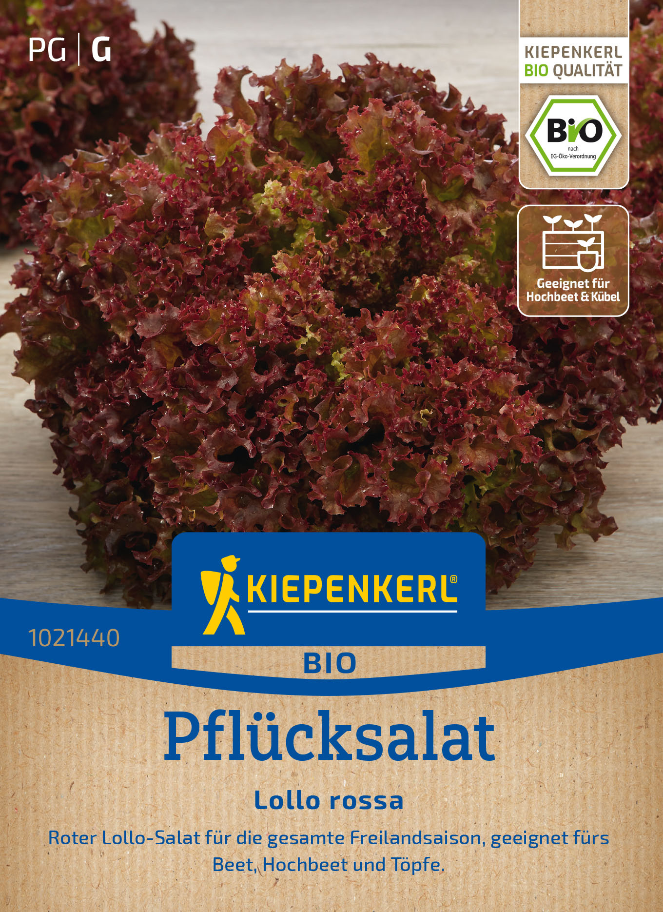 BIO Pflücksalatsamen Lollo rossa