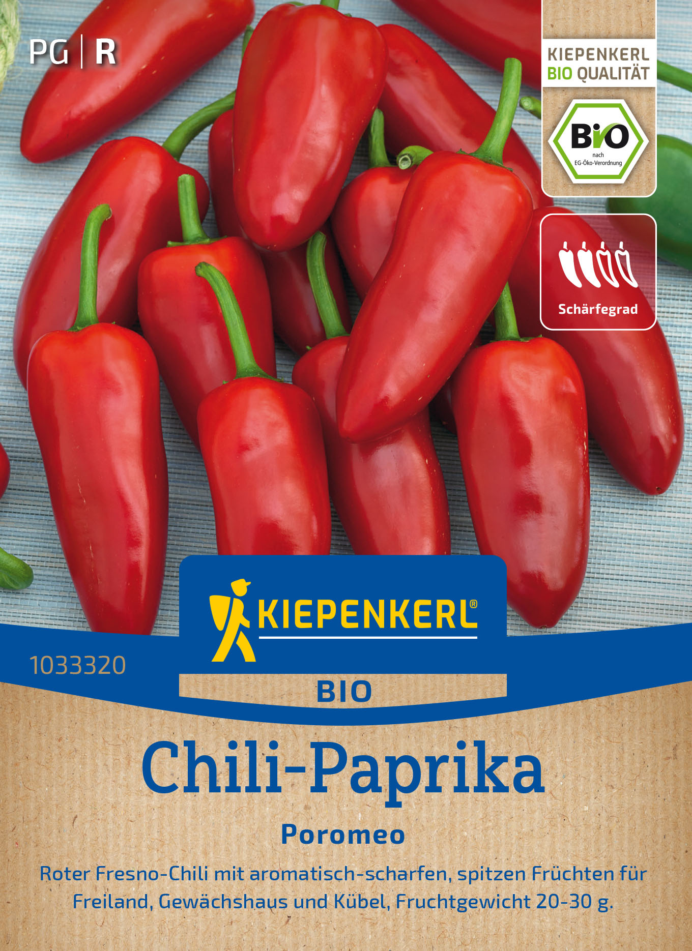 BIO Chili-Paprikasamen Poromeo