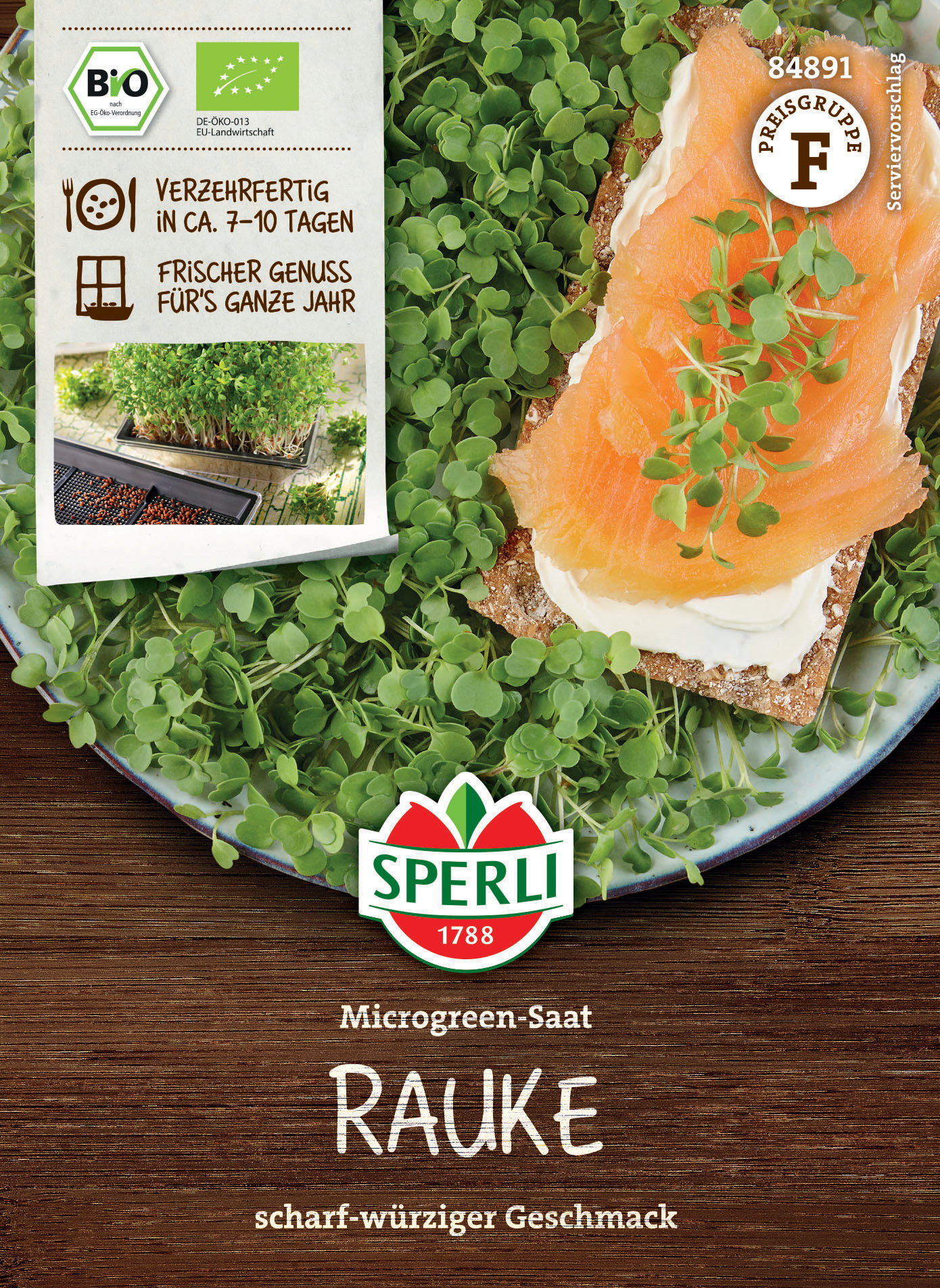 BIO Microgreen-Saat Rauke