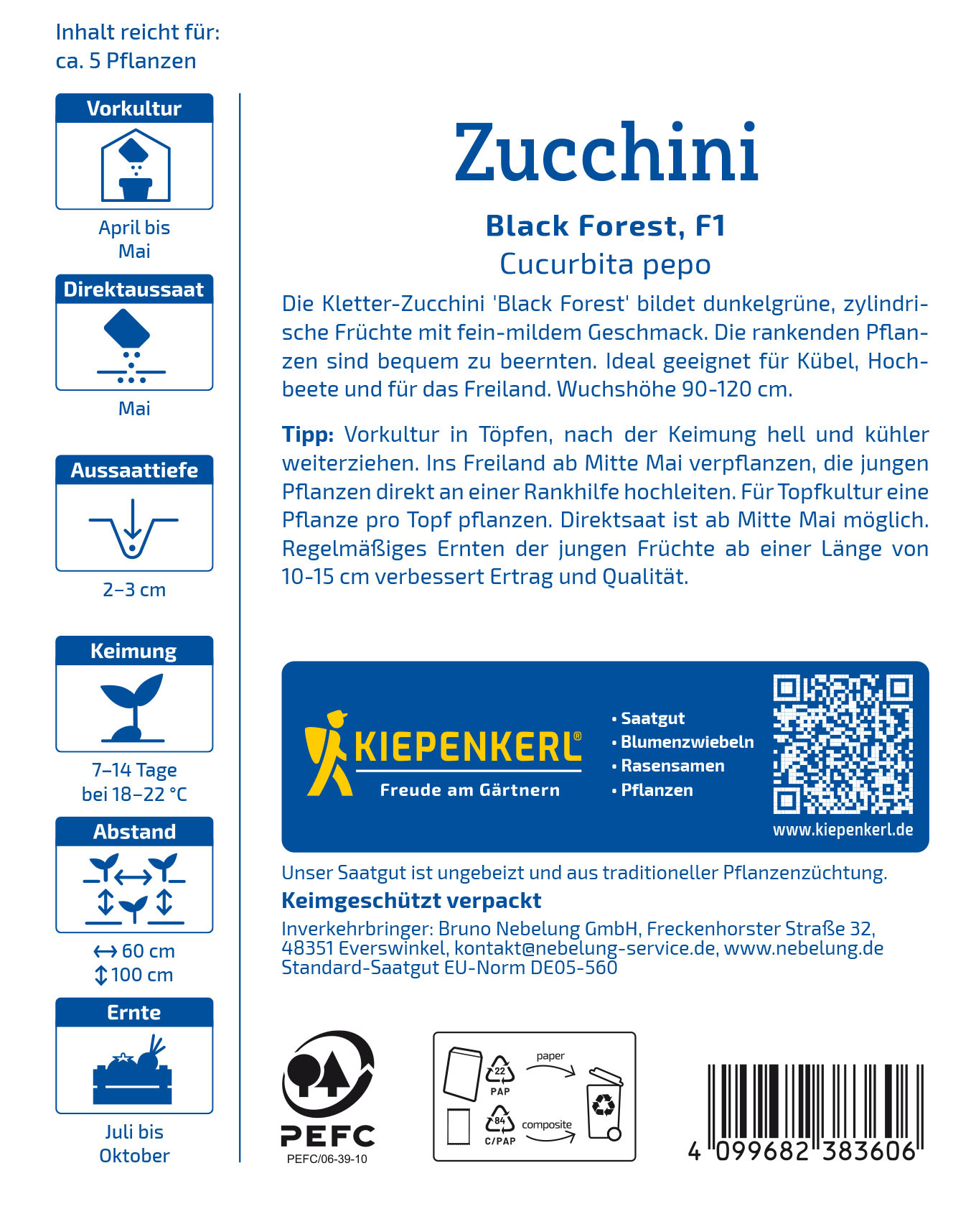 Zucchinisamen Black Forest