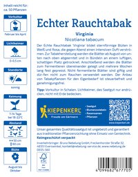 Vorderseite eines Pflanzensackerls mit Beschreibung und Logo der Firma Kiepenkerl.