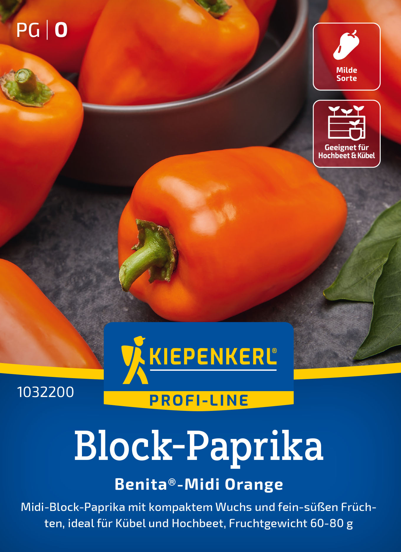 Block-Paprikasamen Benita-Midi Orange®, F1 