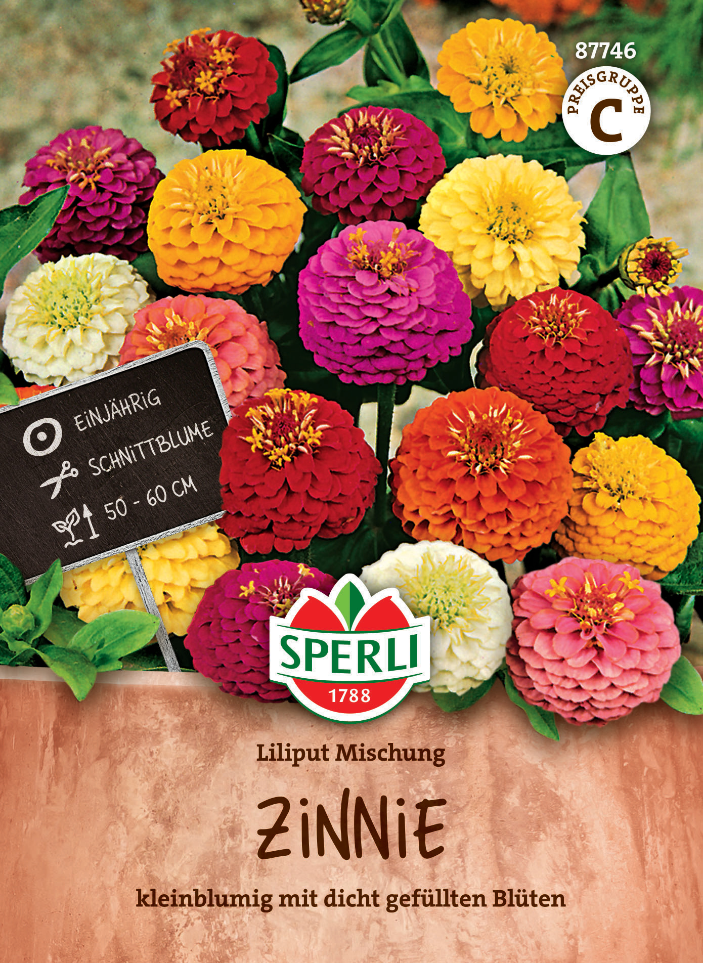 Zinniensamen Liliput Mischung