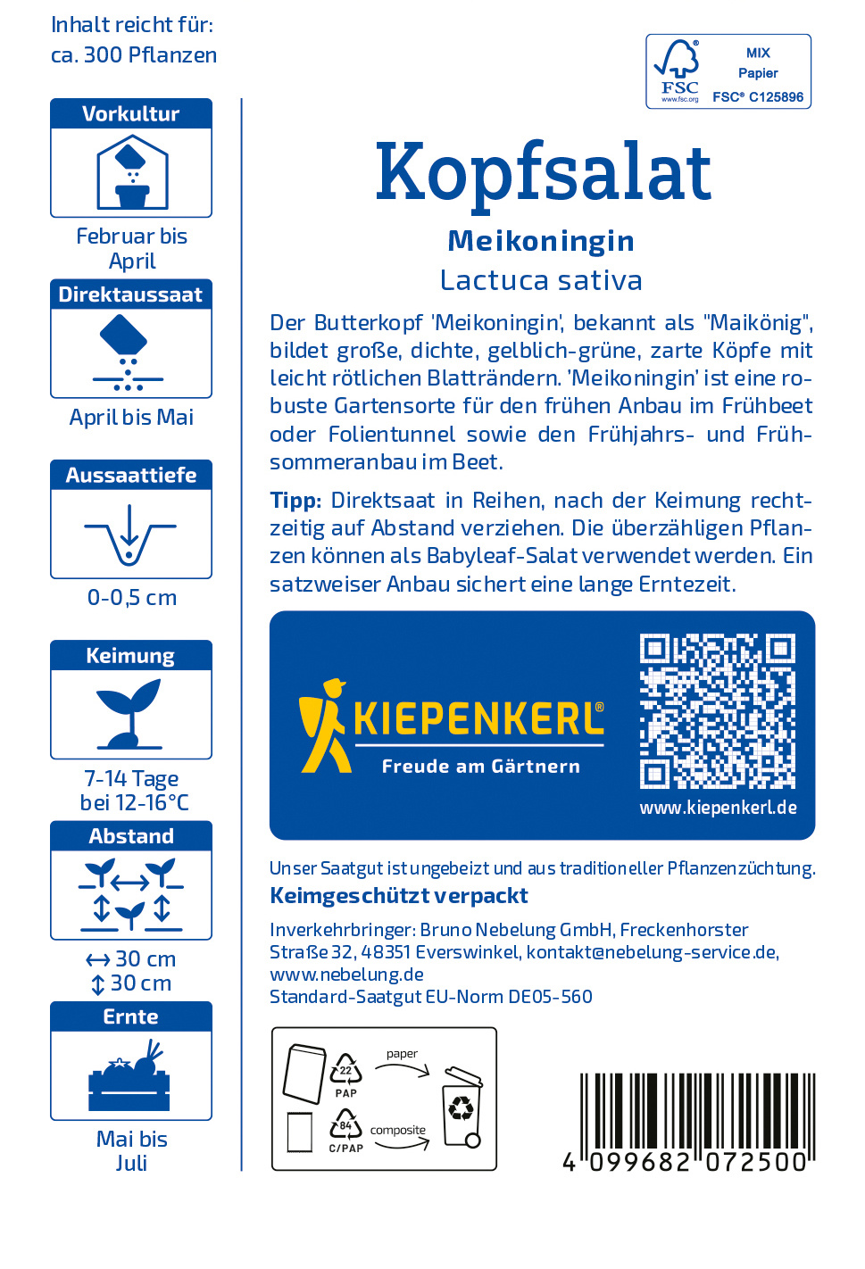 Kopfsalatsamen Meikoningin