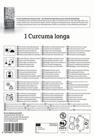 Packungsrückseite mit Produktinformationen, Anleitungen, Icons und Kontaktinformationen in mehreren Sprachen.