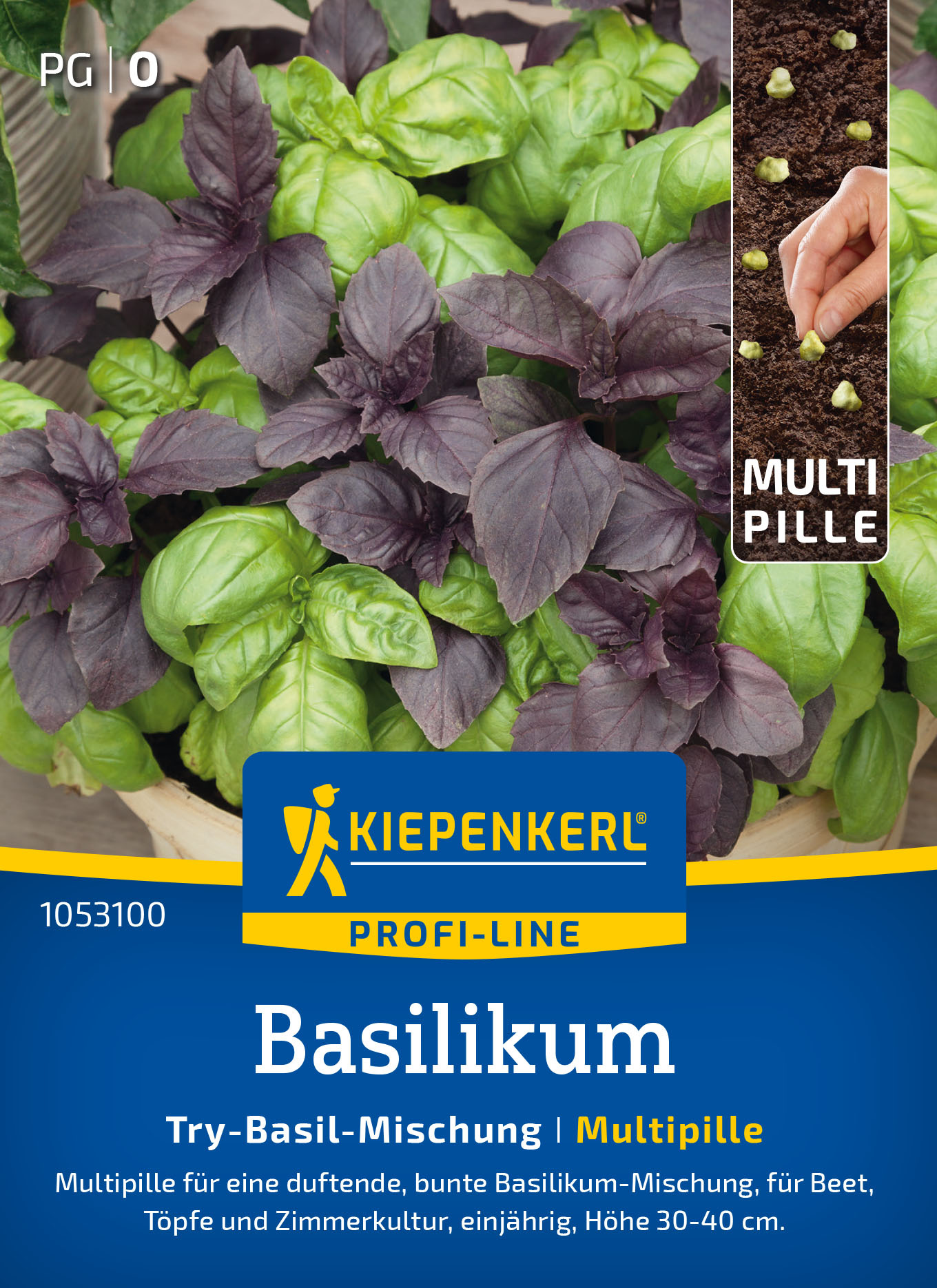 Basilikumsamen Try-Basil-Mischung, Multipille