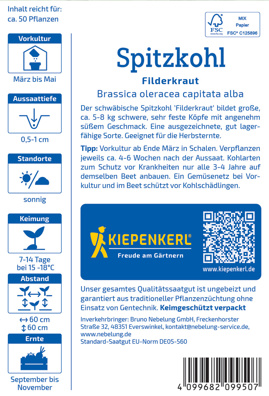 Landkarte, Text, QR-Code, Logo, verschiedene Symbole und Angaben zur Pflanzenpflege, Standort, Keimung, Ernte.
