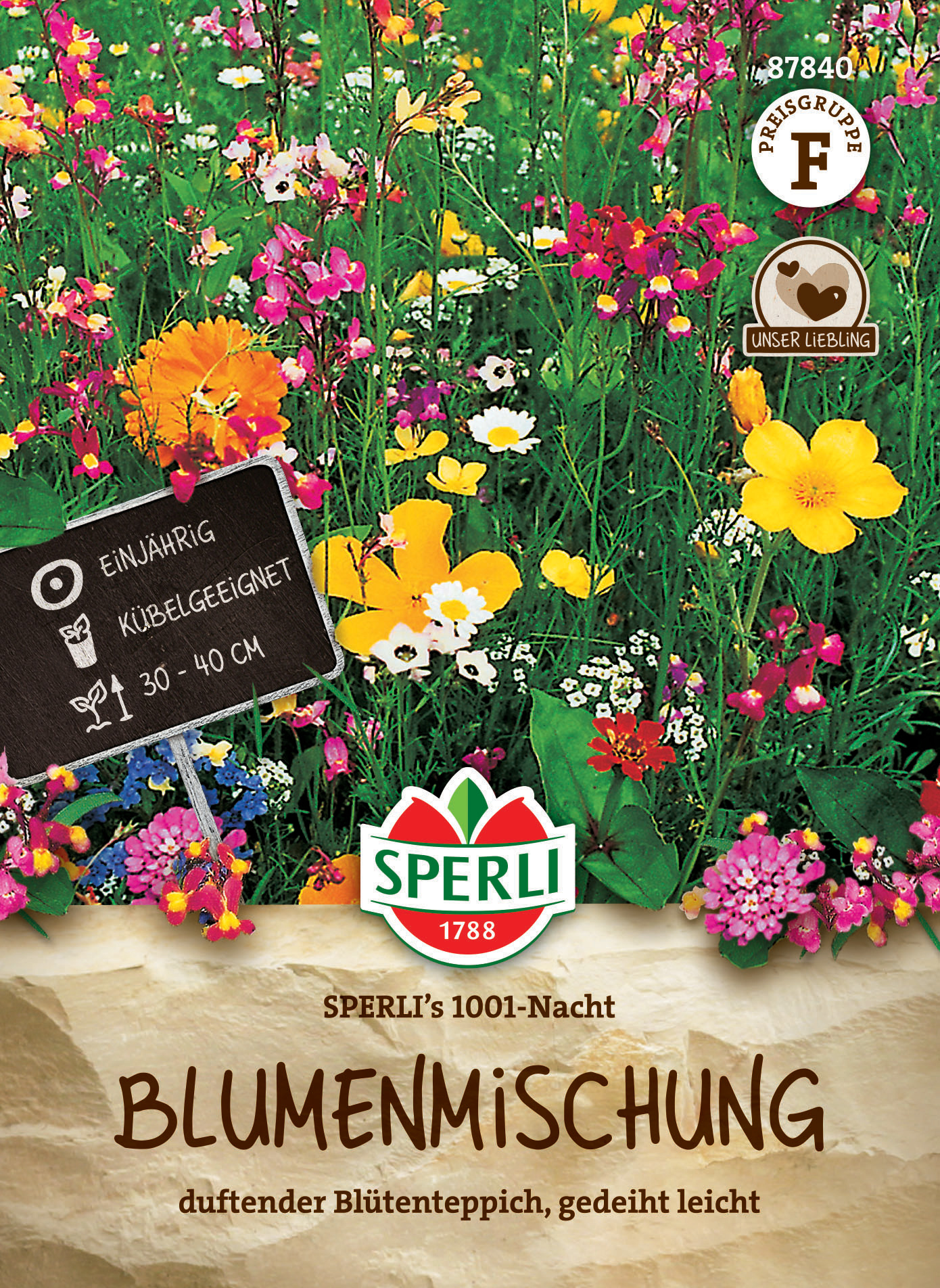 Blumensamen-Mischung Sommerblumen-Teppich SPERLI's 1001-Nacht