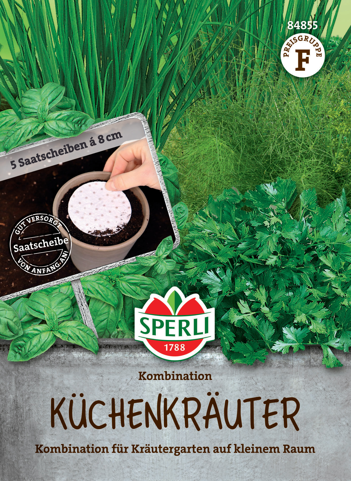 Küchenkräutersamen, Saatscheibe