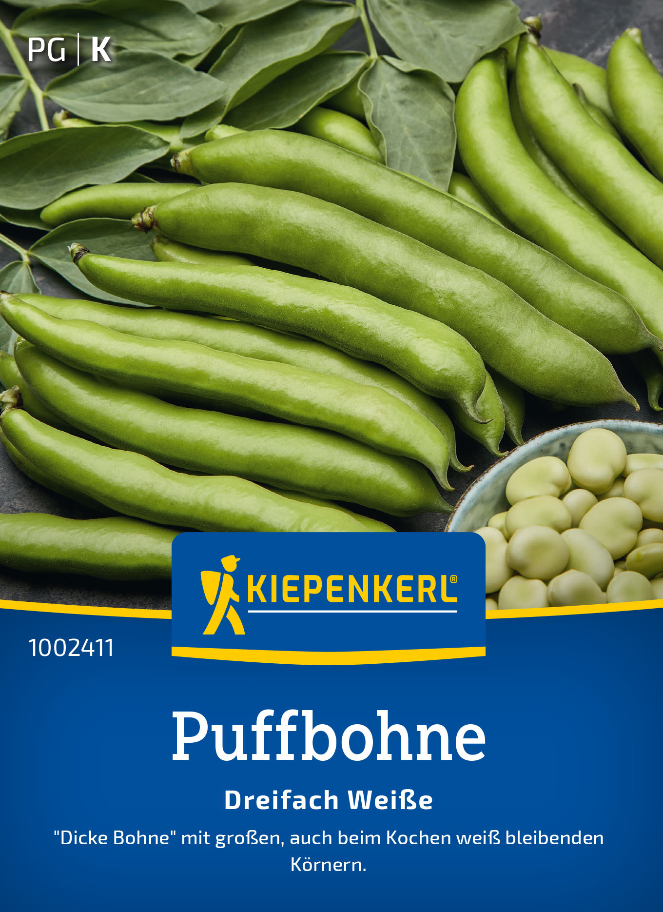Puffbohnensamen Dreifach Weiße
