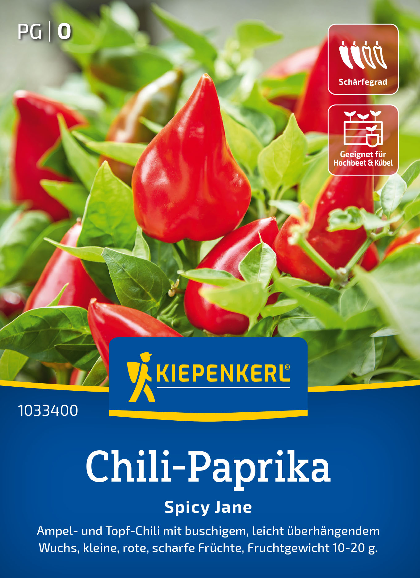 Chili-Paprikasamen Spicy Jane, F1 