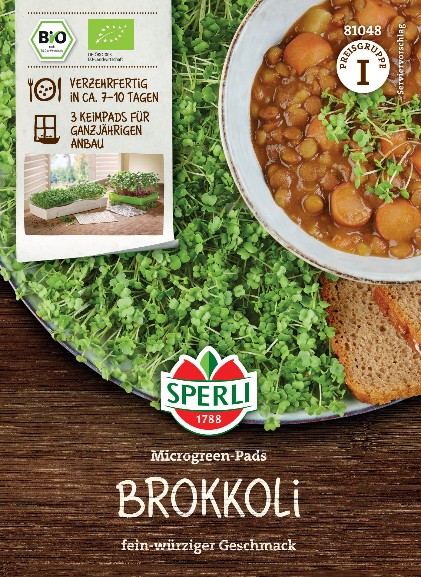 BIO Microgreen-Pads Brokkolisamen