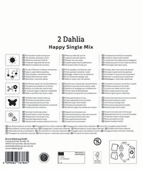 Schwarz-weiße Illustration mit Symbolen und mehrsprachigen Texten zur Anleitung für Pflanzenpflege und Umweltinformationen.
