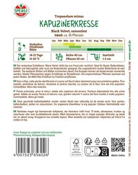 Kapuzinerkressesamen Black Velvet