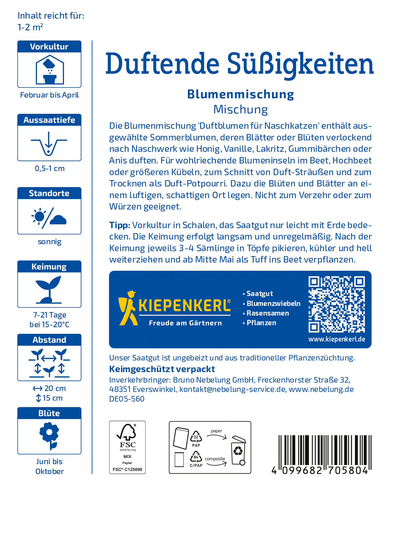 Blumensamen-Mischung Duftblumen für Naschkatzen