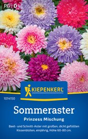 Bunte Blumenmischung mit großen, gefüllten Kissenblumen, 60-80 cm hoch, für Sommerbeet und Schnitt.
