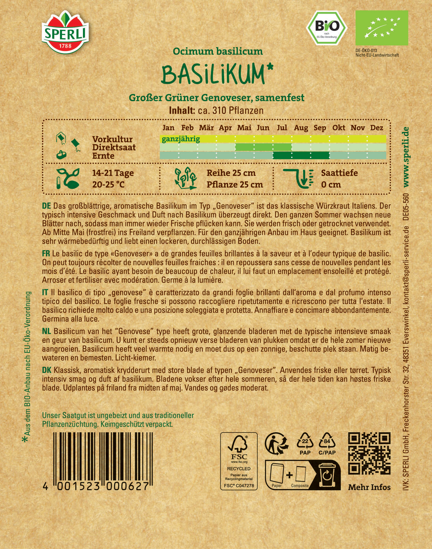 BIO Basilikumsamen