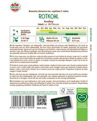 Rote Kohlkopf mit schwarzen roten Blattrand, siehe Beschreibung und Anbauhinweise.