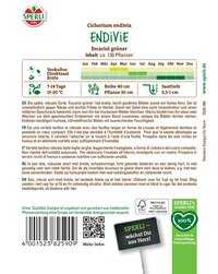 Beschreibung des Saatguts mit grünen Blättern, Text und QR-Code, keine weiteren sichtbaren Elemente.