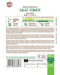 Saat einer Tomate, ca. 4 Pflanzen, wächst im Frühjahr bis Sommer, reif ab Mitte Mai, Erntezeit Juni bis September.