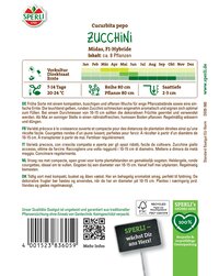 Zucchini Pflanzen, ca. 8 Stück, groß, gelbe, runde Frucht, offen, im Juni bis Oktober, 20-24 Grad.