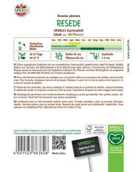 Kleines Rezept für duftende Reseda- Pflanzen, blüht von Mai bis Oktober, braucht 10-15 °C, 14-21 Tage Keimzeit.