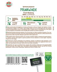 Bodenbedeckte Pflanze, ca. 20 Pflanzen, frostfrei, 7-14 Tage Pflege, 40 cm Abstand, 0,5-1 cm Saatentiefe.