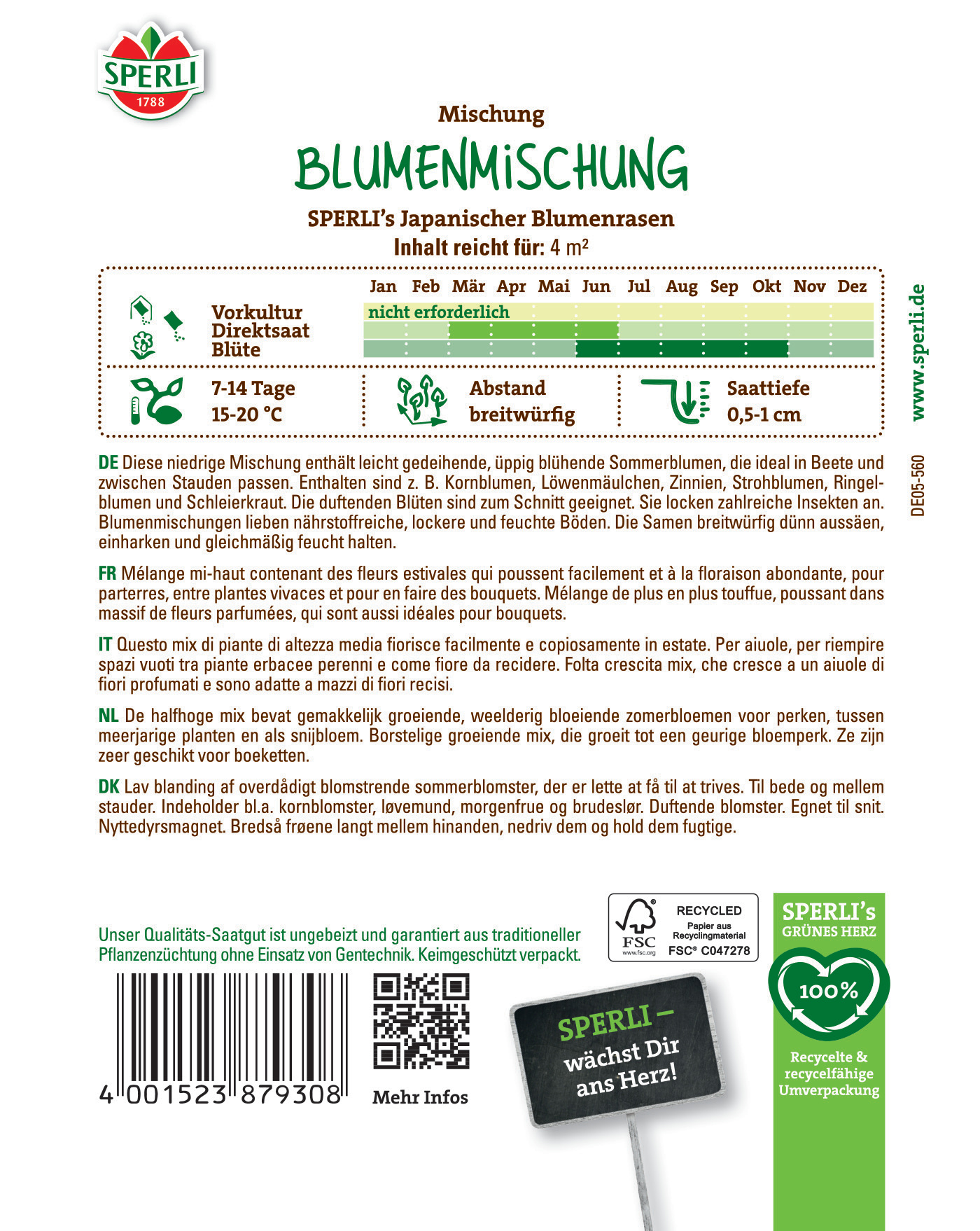 Japanischer Blumenrasen