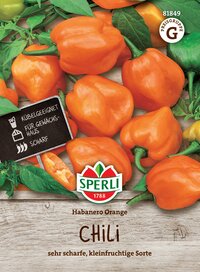 Habanero Orange Chili mit grünen Blättern, auf Holzuntergrund, Verpackung, logo, text, Alternativtext.