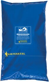 Blauer Sack mit Kiepenkerl Logo und Beschriftung für Wildackereinsaaten